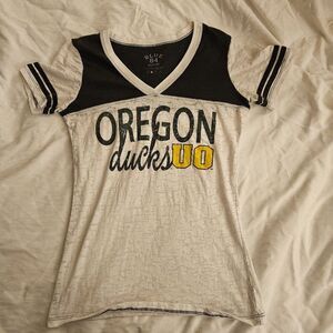 Oregon Ducks M Womens Medium Blue 84 V neck Shirt Baby Tee Shirt UO University